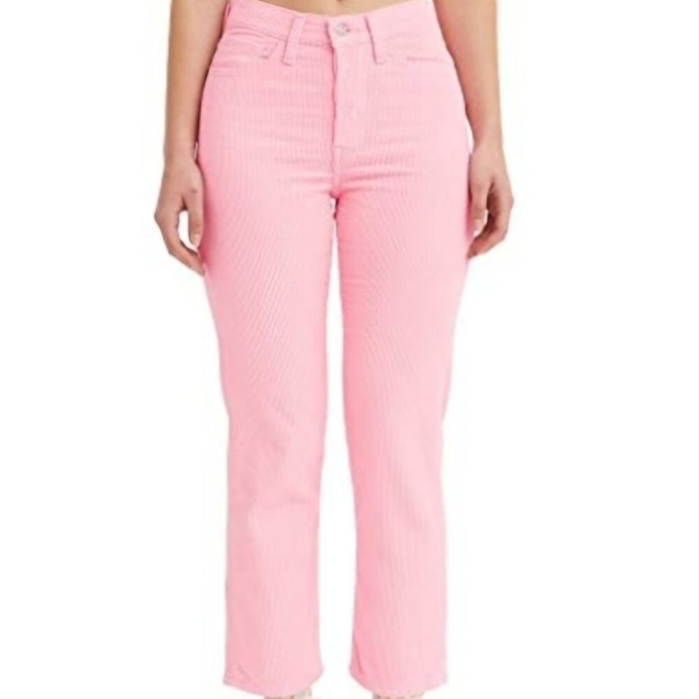 Levi's Wedgie Straight Pink Corduroy Pant Orchid Pink Sz 10 Short NWT